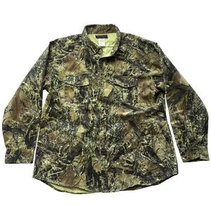 True Timber Camo Long Sleeve Shirt Mens XXL Pockets Button Down